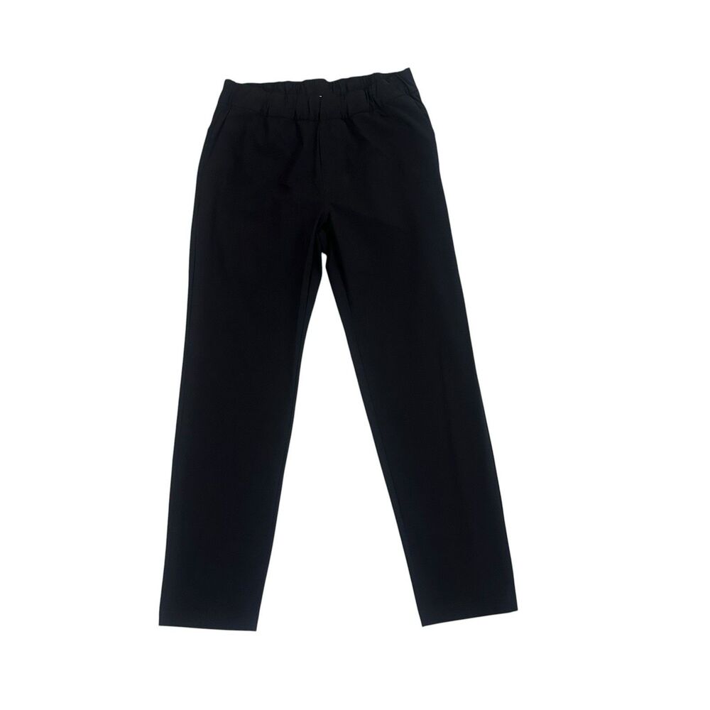Vuori Miles Ankle Pant Performance Womens Small Black Elastic Waist Pockets Gym